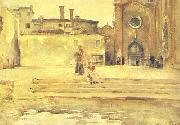 John Singer Sargent Piazza, Venice Norge oil painting reproduction